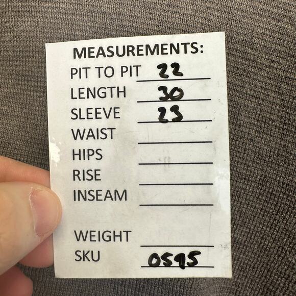 Doncaster Collection Wool And Leather Trim Open Cardigan Brown Sweater Womens XL - Picture 16 of 16